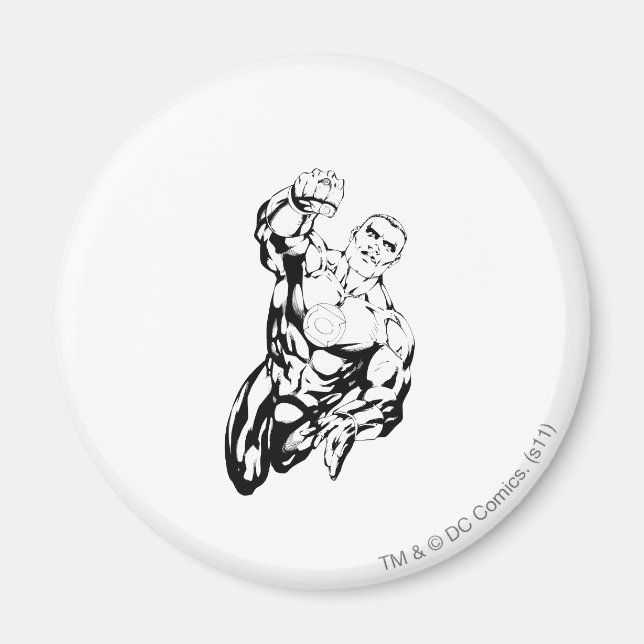 Íman Estilo de banda desenhada - Subindo, Preto e Branc (Frente)