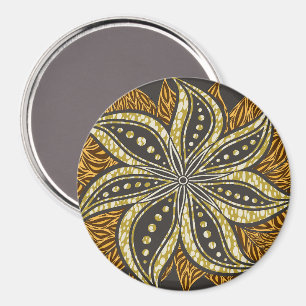 Íman Estilo de Batik Floral Abstrato africano