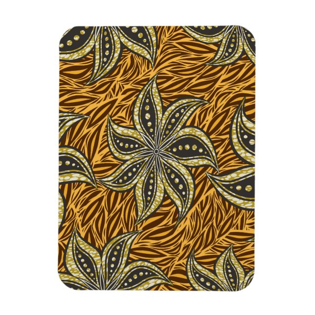 Íman Estilo de Batik Floral Abstrato africano (Vertical)