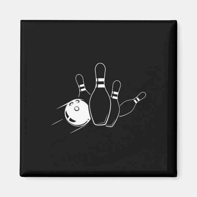 Íman Estilo de bolso boliche Esportivo Equipe de Bowler (Frente)