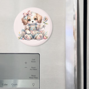 Íman Estilo de Cachorro Cottagecore Kawaii Aconchegante