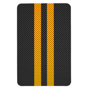 Íman Estilo de competência amarelo da fibra do carbono
