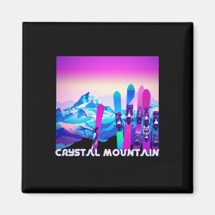 Íman Estilo De Esqui Retro De anos 80 Crystal Mountain