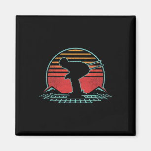 Íman Estilo de Estilo de Imagem Retroativa de Esqui 80s