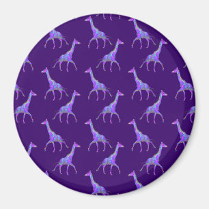 Íman Estilo de Hippie Roxo Girafa