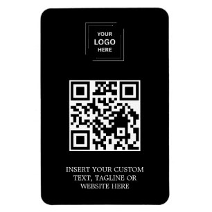 Íman Estilo de Marca QR Profissional Preto
