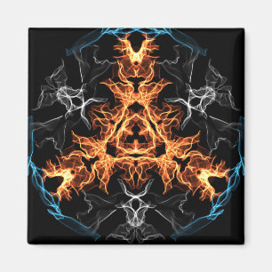 Íman Estilo de Metal Pesado Flaming Mandala
