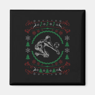 Íman Estilo de Natal Feio Voleibol Engraçado Xmas