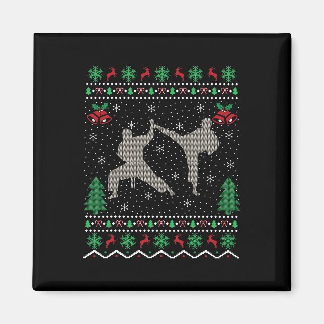Íman Estilo de Suéter Ugno Xmas Artes Marciais Cristo d (Frente)