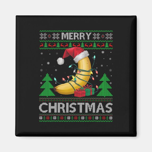 Íman Estilo de Sweater Ugordinho Luzes Papais noeis Cri (Frente)