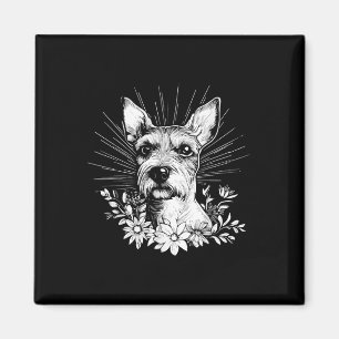 Íman Estilo de Tatuagem Lover Fox Terrier Cão Retroativ