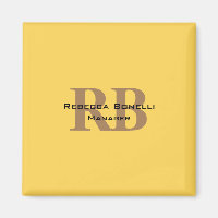 Estilo de Tendência Monograma Simples Amarelo Simp