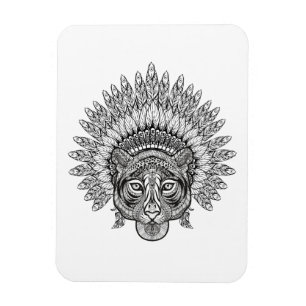 Íman Estilo de Tigre Desenhado à Mão