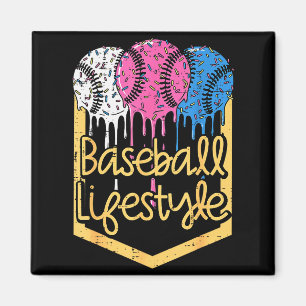 Íman Estilo de vida de beisebol Bola Sprinkles Drip Men