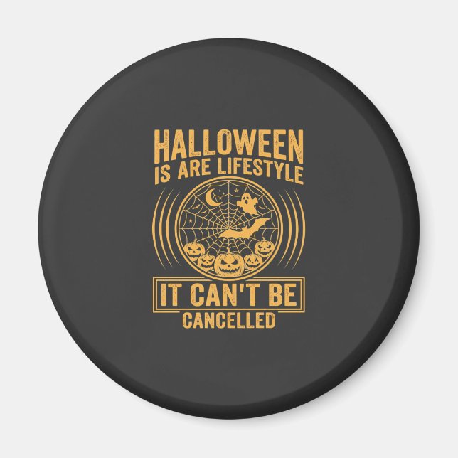 Íman Estilo de vida de Halloween Morcego Teia de Aranha (Frente)