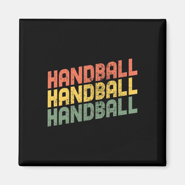 Íman Estilo de Vintagem de Presente de Andebol (Frente)