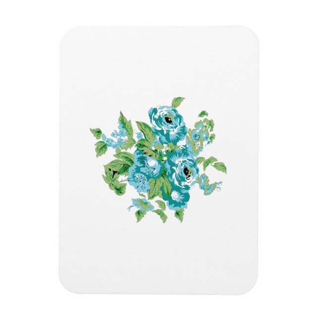 Íman Estilo Decorativo, Mint Cream, Fountain Blue, Teal (Vertical)