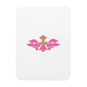 Íman Estilo Decorativo, Rosa Quente, Latão Antiquado