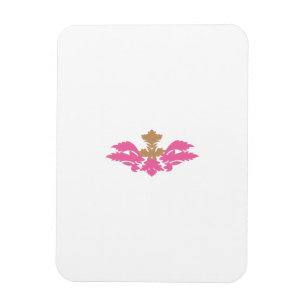 Íman Estilo Decorativo, Rosa Quente, Latão Antiquado