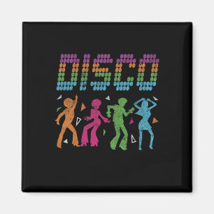 Íman Estilo do Disco Party Dançando 70s Estilo Retro Di