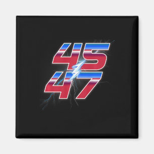 Íman Estilo do logotipo Trump 45 47 Election Racing