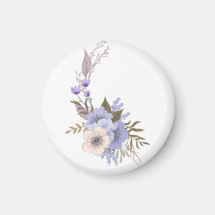 Íman Estilo floral boutique roxo