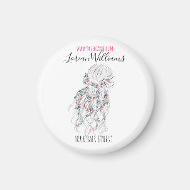 Íman Estilo Floral de Cabelo Branco Branco Branco Moder