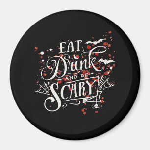 Íman Estilo Gráfico Assustador de Halloween Assombrado