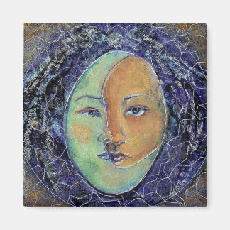 Íman Estilo Jungiano Sun Lua Face Mandala