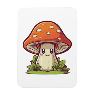 Íman Estilo kawaii fofo, coleta de cogumelos