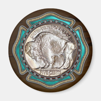 Íman Estilo Ocidental Buffalo Nickle