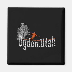 Íman Estilo Ogden Utah Vintage Skiing 1980