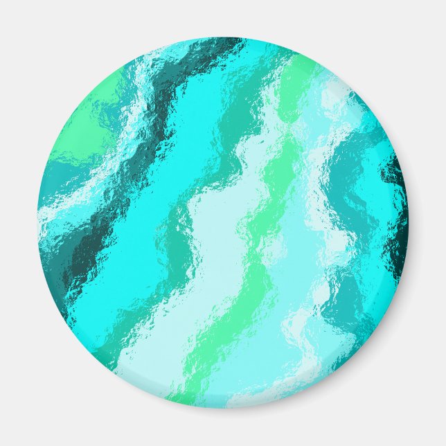 Íman Estilo Pintado Azul Verde Água (Frente)