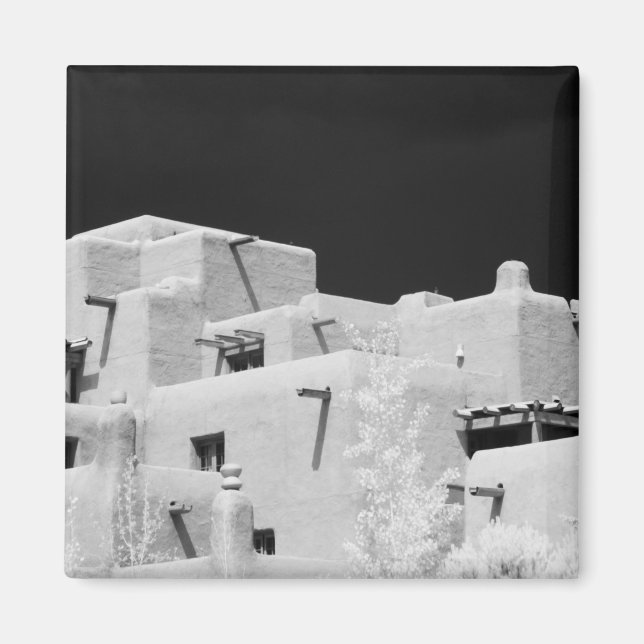Íman Estilo Pueblo Inn adobe em Loretto, Santa Fe, Novo (Frente)