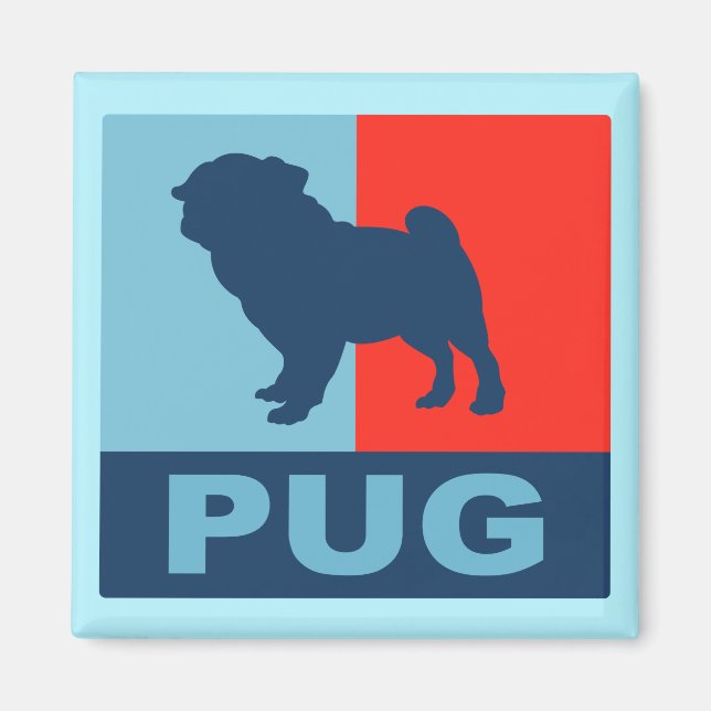 Íman Estilo Pug Magnet (Frente)