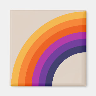 Íman Estilo retrô colorido arte arco-íris