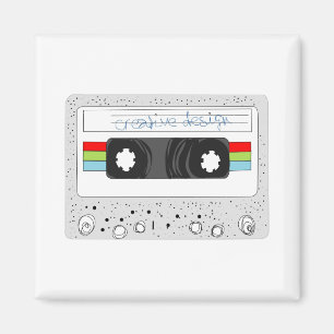 Íman Estilo retro da cassete de banda magnética 80s