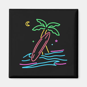 Íman estilo retrô de surf vintage dos anos 80 praiana d
