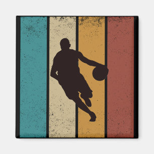 Íman Estilo retrô de vintage para jogadores de basquete