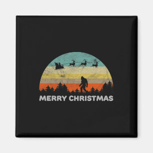 Íman Estilo Retro Divertido Pé Grande Feliz Natal Yeti