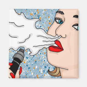 Íman Estilo Retro Estilo Vaping Lady