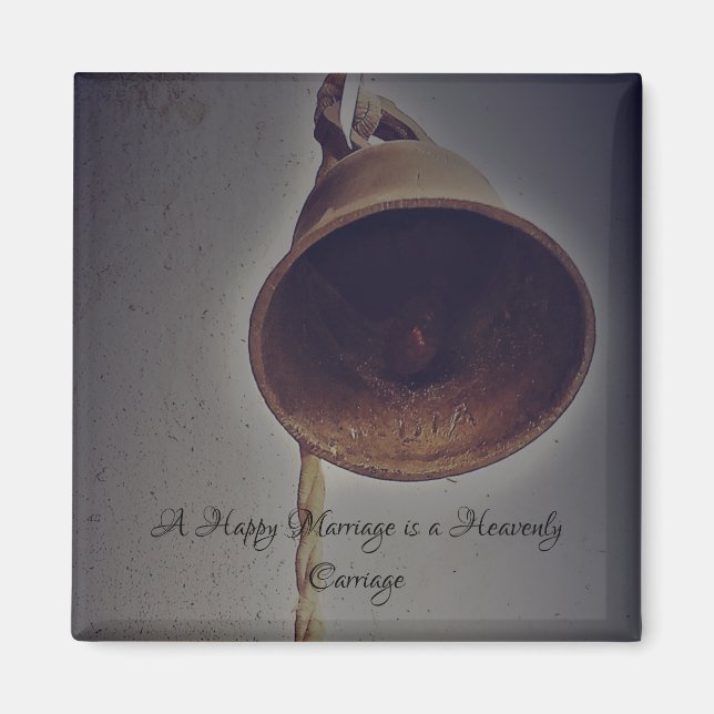 ÍMAN ESTILO ROMÂNTICO DE DESIGN MAGNET NO DIA DO CASAME (Frente)