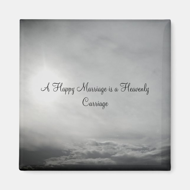 ÍMAN ESTILO ROMÂNTICO DE DESIGN MAGNET NO DIA DO CASAME (Frente)