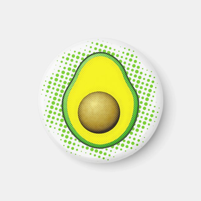 Íman Estilo Vintage Desenho Avocado (Frente)