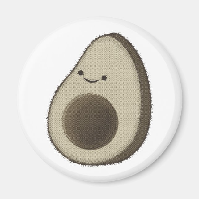 Íman Estilo Vintage Desenho Avocado (Frente)