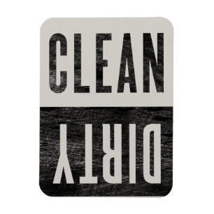 Íman Estilo Vintage Gráfico de Status Limpo Sujo