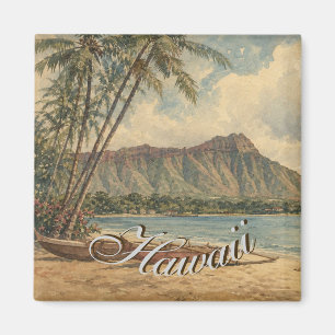 Íman Estilo Vintage Havaiano Viagem Costa Mar