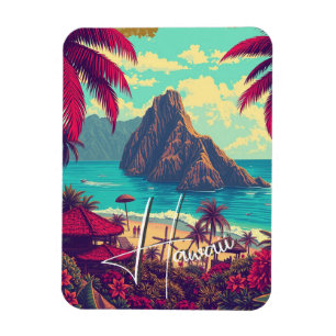 Íman Estilo Vintage Viagem Honolulu Médio Havaiano - Pa