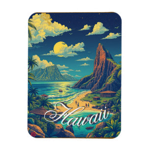 Íman Estilo Vintage Viagem Honolulu Médio Havaiano - Pa