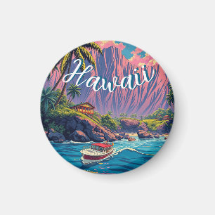 Íman Estilo Vintage Viagem Honolulu Médio Havaiano - Pa